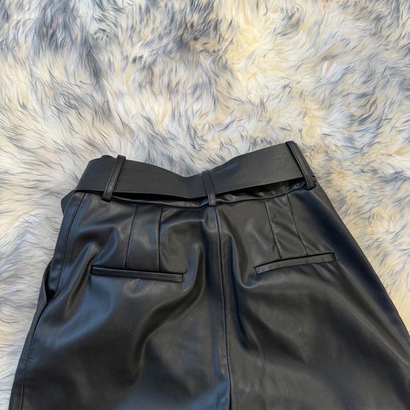 ZARA Women’s Belted Faux Leather Pants - Picture 5 of 5